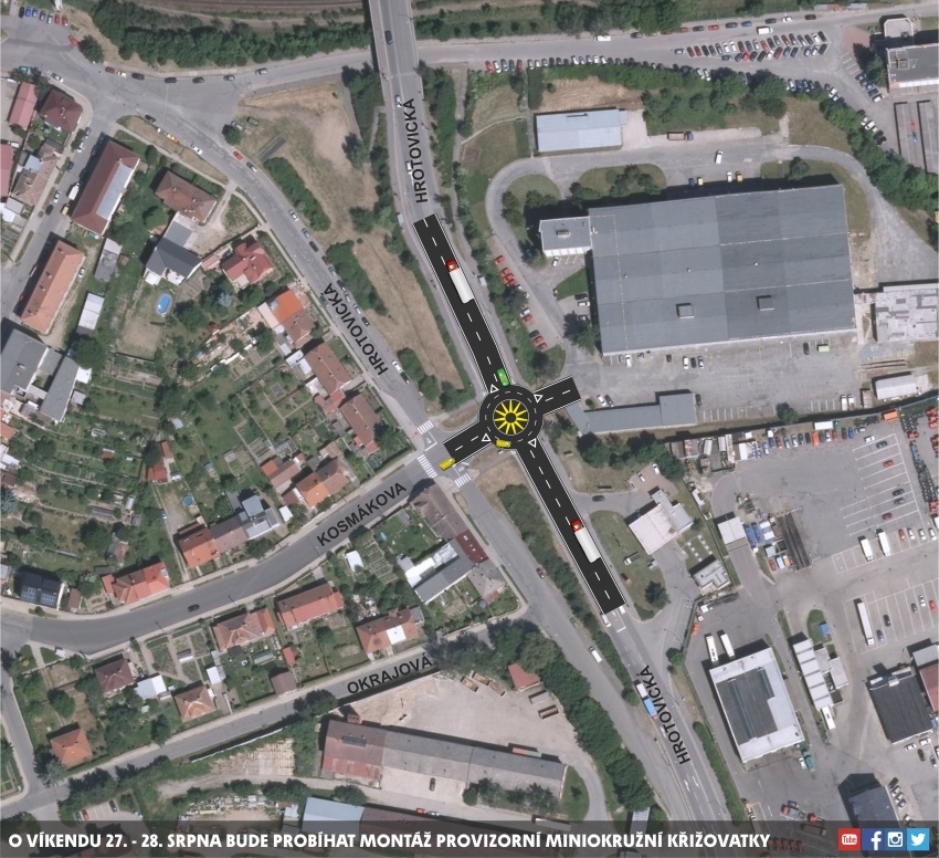 hrotovicka provizorni kruhovy objezd trebic RADNICE 2